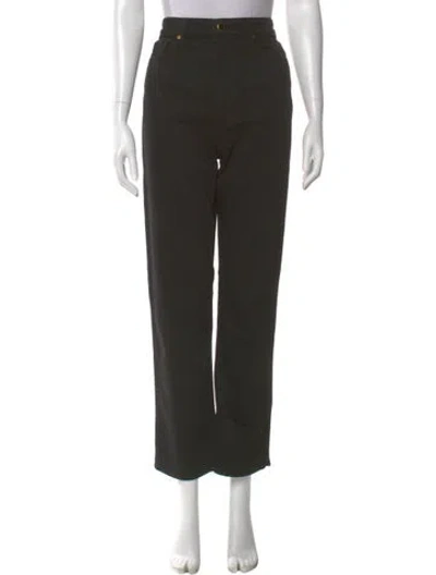 Pre-owned Khaite Straight Leg Pants In Green