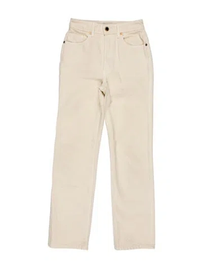 Pre-owned Khaite Straight Leg Pants In Neutral