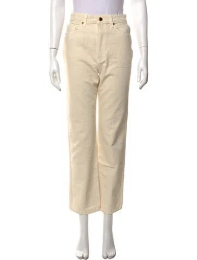Pre-owned Khaite Straight Leg Pants In Neutrals