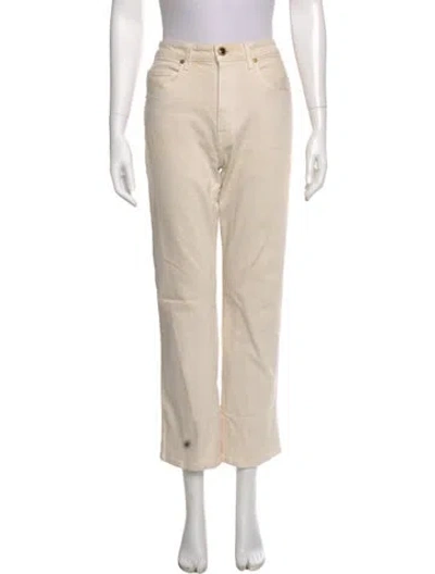 Pre-owned Khaite Straight Leg Pants In Neutrals