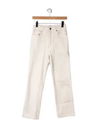 Pre-owned Khaite Straight Leg Pants In Neutrals