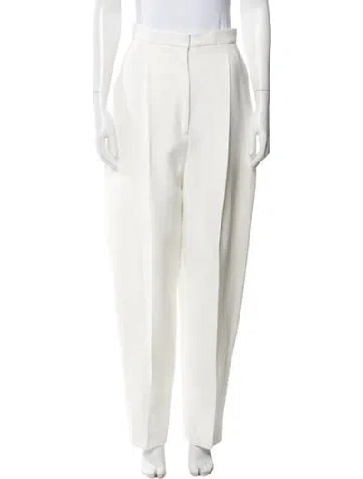 Pre-owned Khaite Straight Leg Pants In White
