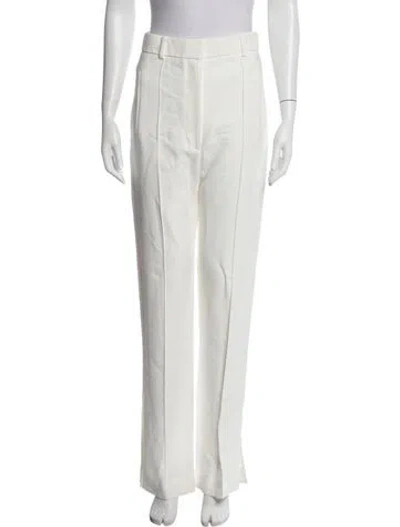 Pre-owned Khaite Straight Leg Pants In White