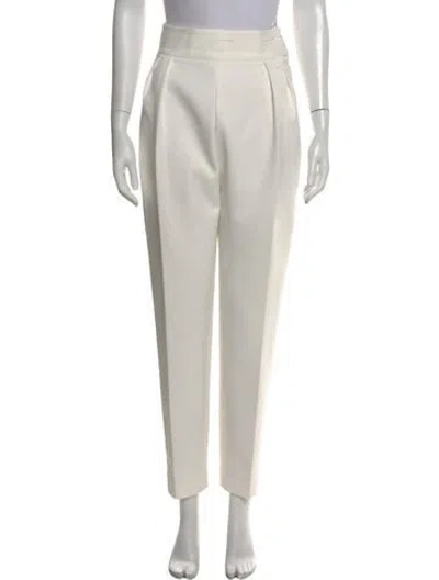 Pre-owned Khaite Straight Leg Pants In White