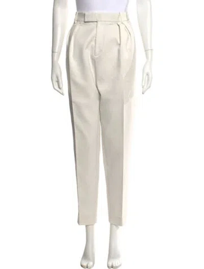 Pre-owned Khaite Straight Leg Pants In White