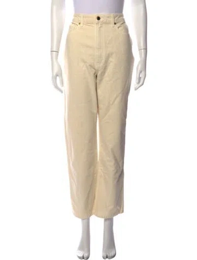 Pre-owned Khaite Straight Leg Pants In White
