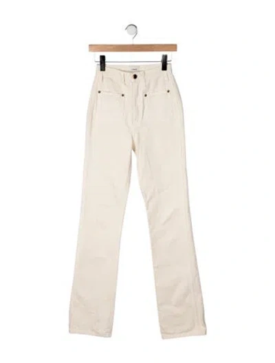 Pre-owned Khaite Straight Leg Pants In Yellow