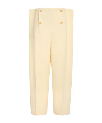 Khaite Straight-leg Casual Trousers In White