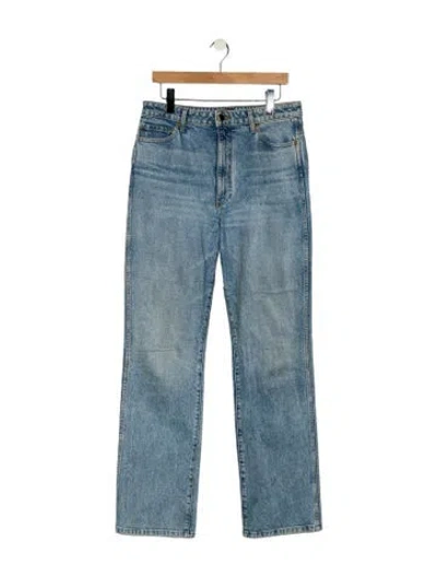 Pre-owned Khaite Straight-leg Jeans In Blue