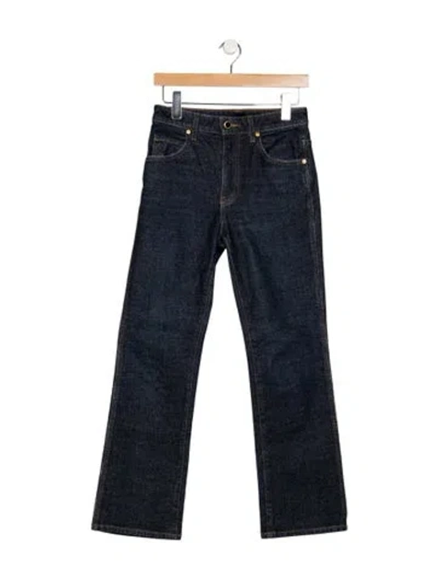 Pre-owned Khaite Straight-leg Jeans In Blue