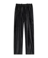 Khaite Rohen Straight-leg Satin Trousers In Black