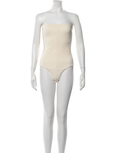 Pre-owned Khaite Strapless Bodysuit In Neutrals