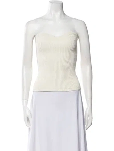 Pre-owned Khaite Strapless Crop Top In Neutral