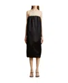 Khaite Strapless Gathered Dress