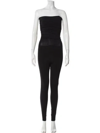 Pre-owned Khaite Strapless Jumpsuit In Black