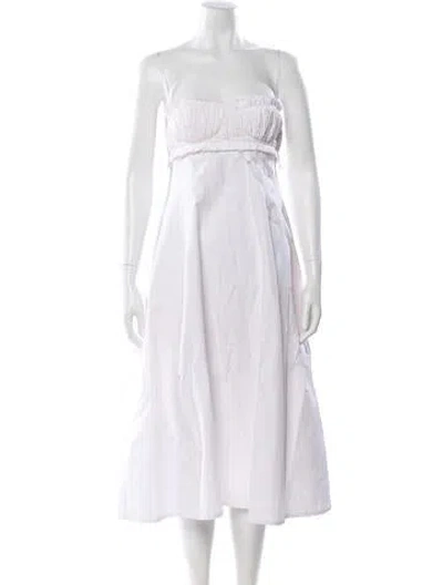 Pre-owned Khaite Strapless Knee-length Dress In Multi