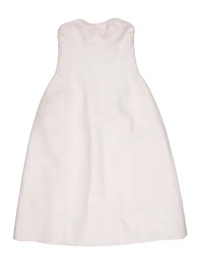 Pre-owned Khaite Strapless Knee-length Dress In Neutral