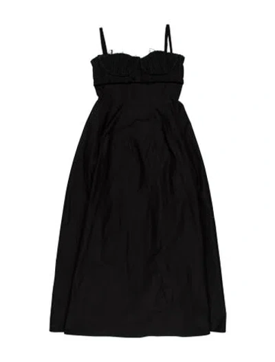 Pre-owned Khaite Strapless Midi Length Dress In Black