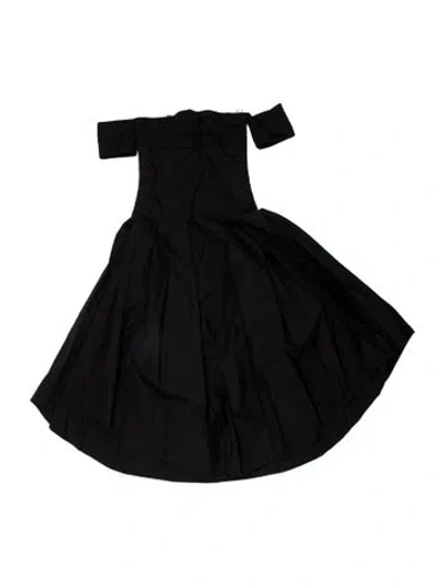 Pre-owned Khaite Strapless Midi Length Dress In Black