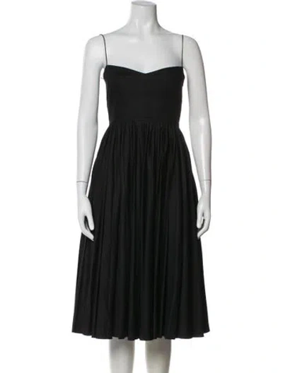 Pre-owned Khaite Strapless Midi Length Dress In Black
