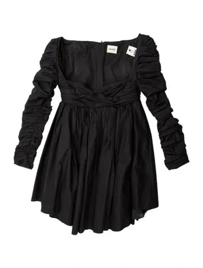 Pre-owned Khaite Strapless Mini Dress In Black