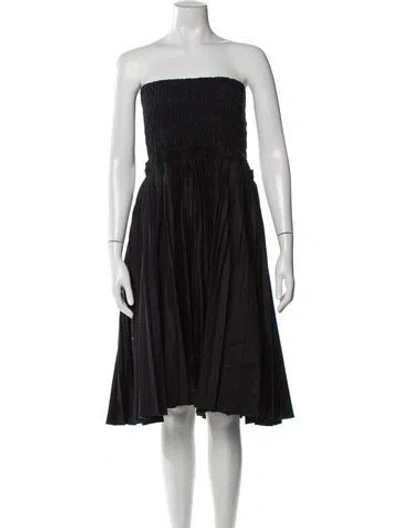 Pre-owned Khaite Strapless Mini Dress In Black