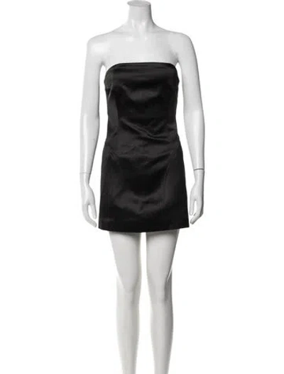 Pre-owned Khaite Strapless Mini Dress In Black