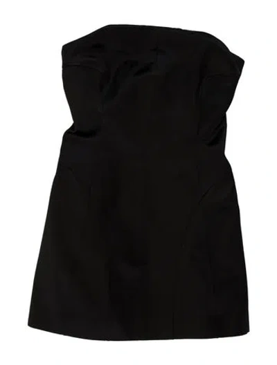 Pre-owned Khaite Strapless Mini Dress In Black