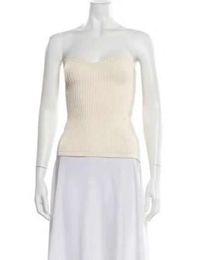 Pre-owned Khaite Strapless Top In Neutral
