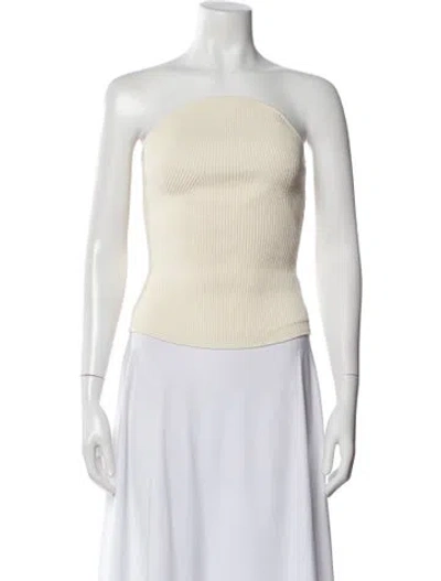 Pre-owned Khaite Strapless Top In Neutral