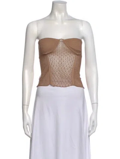 Pre-owned Khaite Strapless Top In Neutral