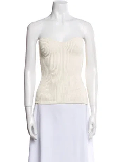 Pre-owned Khaite Strapless Top In White