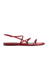 Khaite Loop Leather Sandals In Rebel