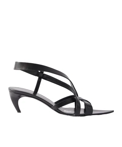 Khaite Strappy High-heeled Sandals In Black