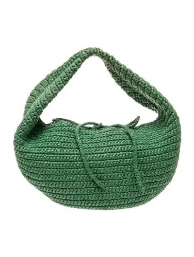 Pre-owned Khaite Straw Green Raffia Olivia Hobo Bag Medium
