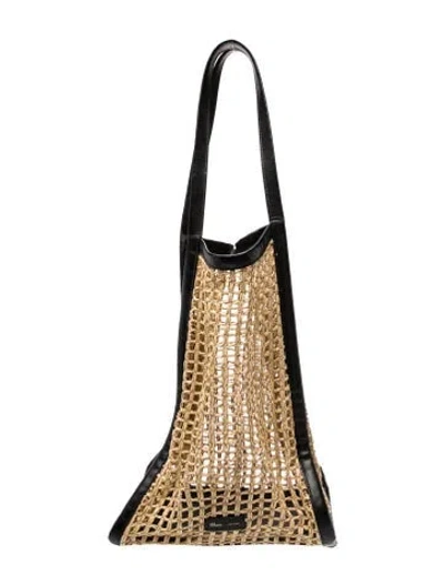 Pre-owned Khaite Straw Hobo In Neutral