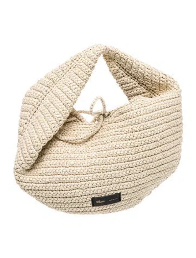 Pre-owned Khaite Straw Olivia Medium In Neutrals