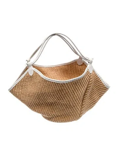 Pre-owned Khaite Straw Raffia Large In Neutral
