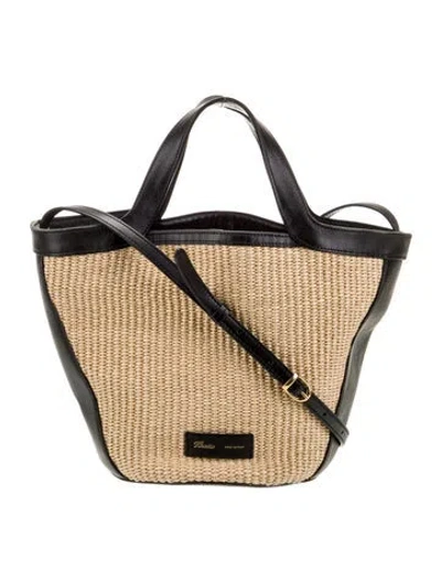 Pre-owned Khaite Straw Top Handle Bag In Neutral