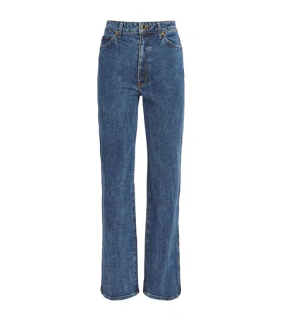 Khaite Stretch-denim Danielle High-rise Jeans In Blue