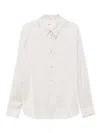 Khaite Stripe-pattern Long-sleeve Shirt In White