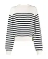 Khaite Tilda Striped Cashmere Sweater In White
