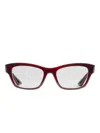 Khaite Stripe Rectangle Glasses In Brown