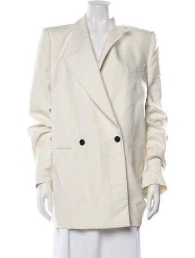 Pre-owned Khaite Striped Blazer In Neutral