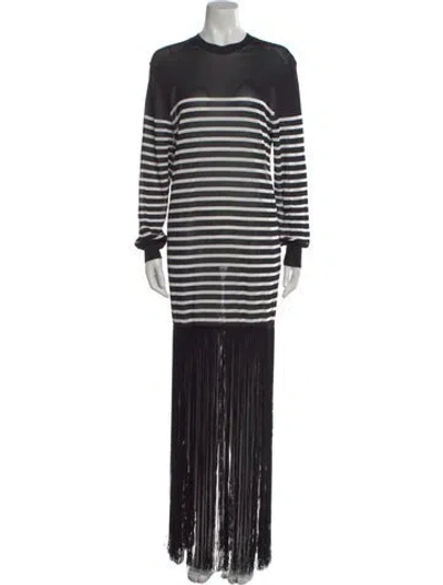 Pre-owned Khaite Striped Mini Dress In Multi