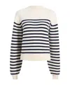 Khaite Striped Pullover In White