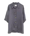 Khaite Striped Shirt In Black