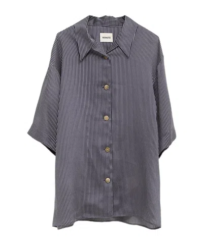Khaite Striped Shirt In Black