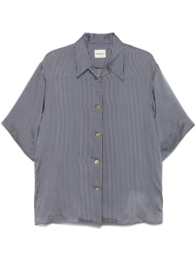 Khaite Striped Shirt In Blue