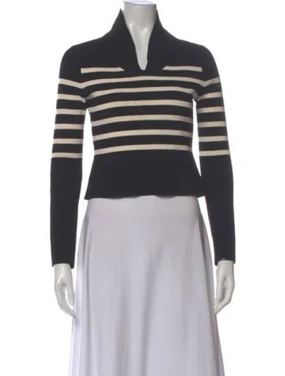 Pre-owned Khaite Striped Sweater In Gray